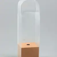 Коробка для мини-букетов и цветов, прозрачная с крафт-основанием 28&times;8&times;8 см, крафт