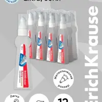 Клей-роллер канцелярский ErichKrause, 50 мл, с роликовым аппликатором, подходит для бумаги, картона и ткани, морозостойкий
