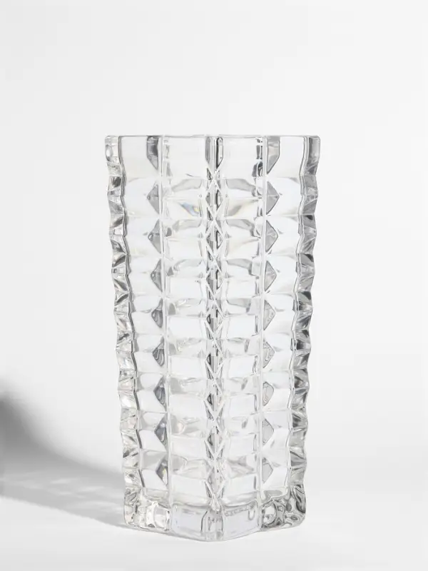 Ваза стекло настольная  Ваза стекло настольная "Эдисон" кубики, 29х12 см, прозрачный