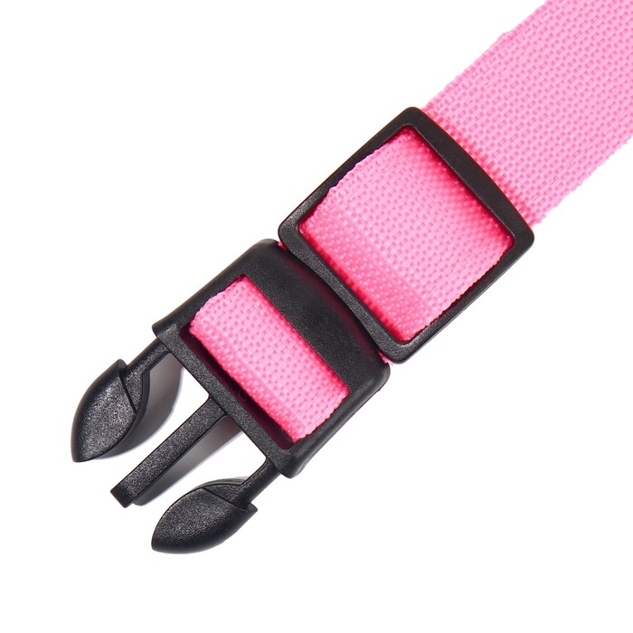 Ошейник с подсветкой размер S, ОШ 35-43 х 2,5 см, 3 режима свечения розовый Ошейник с подсветкой размер S, ОШ 35-43 х 2,5 см, 3 режима свечения розовый