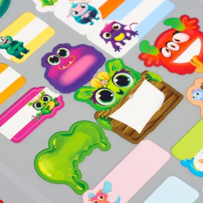 Термобирки для одежды. Набор именных термонаклеек для маркировки детских вещей &laquo;Яркие монстрики&raquo;, 52 шт.