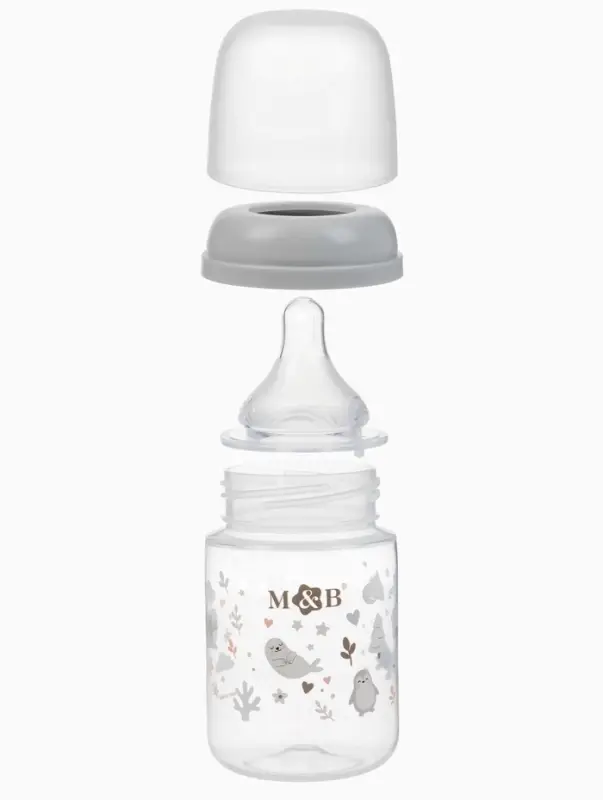 Бутылочка для кормления, широкое горло &Oslash;50 мм, +0мес., 180 мл, набор 2 шт. M&B