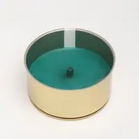 Ароматическая свеча уличная антимоскитная, 10&times;4.5 см, 120 г, 6 ч, хвоя, зелёный