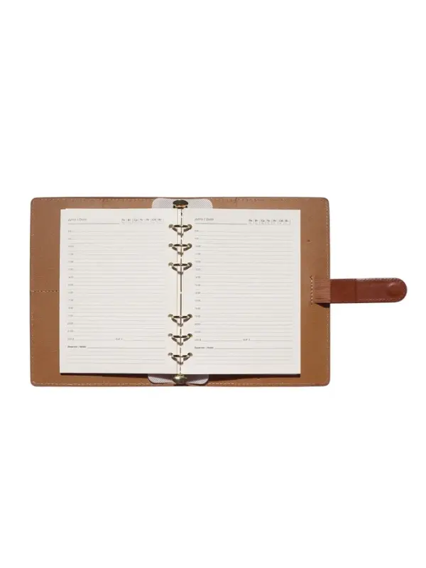 Органайзер на кольцах, C6, с хлястиком, 80л, линия, к/зам, Коричневый Органайзер на кольцах, C6, с хлястиком, 80л, линия, к/зам, Коричневый