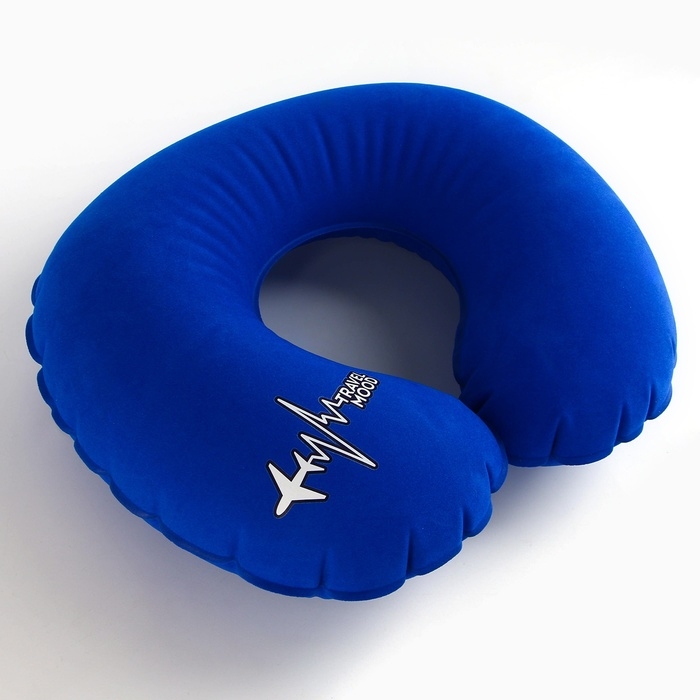 Подушка надувная Travel mood, цвет синий Подушка надувная Travel mood, цвет синий