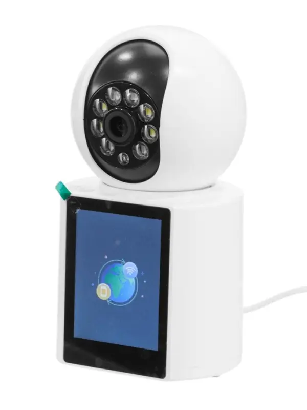 Видеокамера WiFi Cam-12, 2 Мп, 1920&times;1080, угол обзора 110&deg;, 5 V, двухсторонняя связь, экран, белая