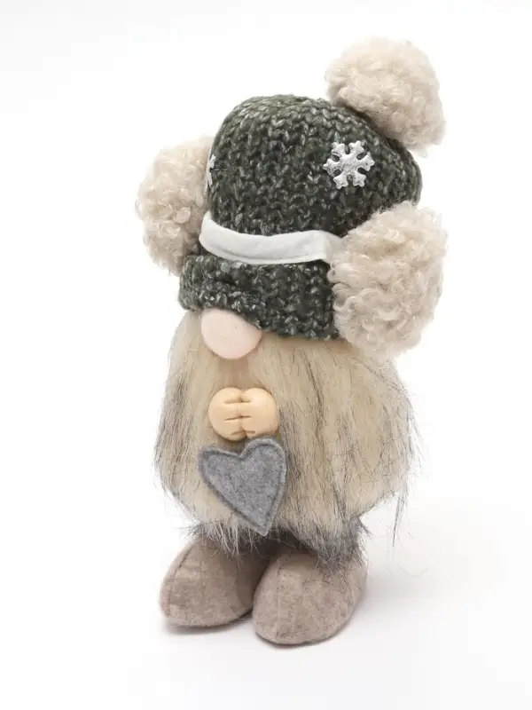 Игрушка новогодняя &laquo;Гномик с сердечком, в шапке с наушниками&raquo;, 17&times;10&times;29 см