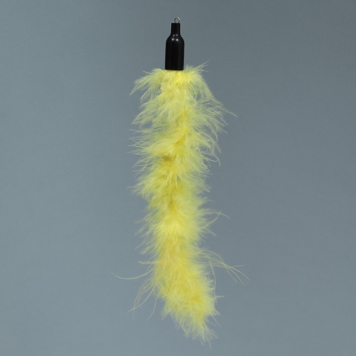 Игрушка-дразнилка для кошек  Игрушка-дразнилка для кошек "Хвост", с бубенчиком, 23 см, жёлтая