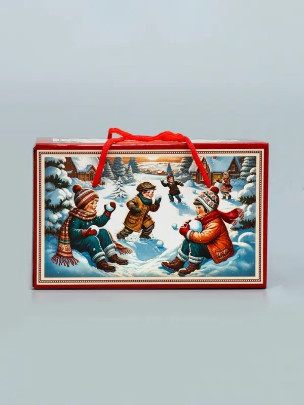 Подарочная новогодняя коробка «Счастливые деньки» , Посылка 20×12×12 см Подарочная новогодняя коробка «Счастливые деньки» , Посылка 20×12×12 см