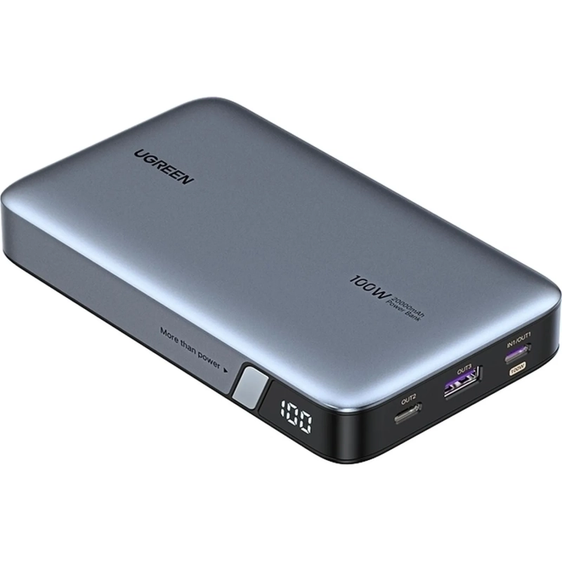 Внешний аккумулятор UGREEN PB720 (25188) 20000mAh PD 100W, серый