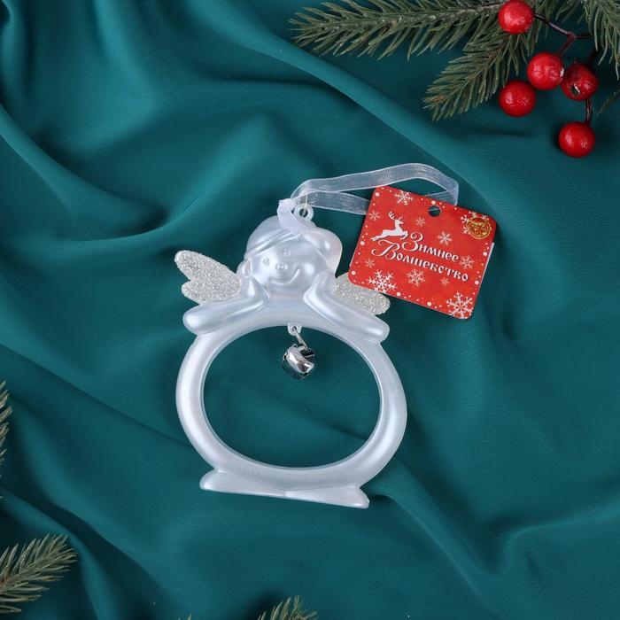 Ёлочная игрушка «Снеговик» 9.5×11 см, белый Ёлочная игрушка «Снеговик» 9.5×11 см, белый