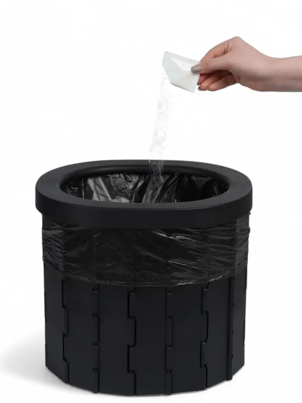 Туалет складной туристический Maclay, комплект: 15 мешков, 12 пакетов абсорбента