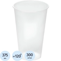 Стакан одноразовый Bubble Cup 375мл матовый/прозр., 300шт/кор (1020П)