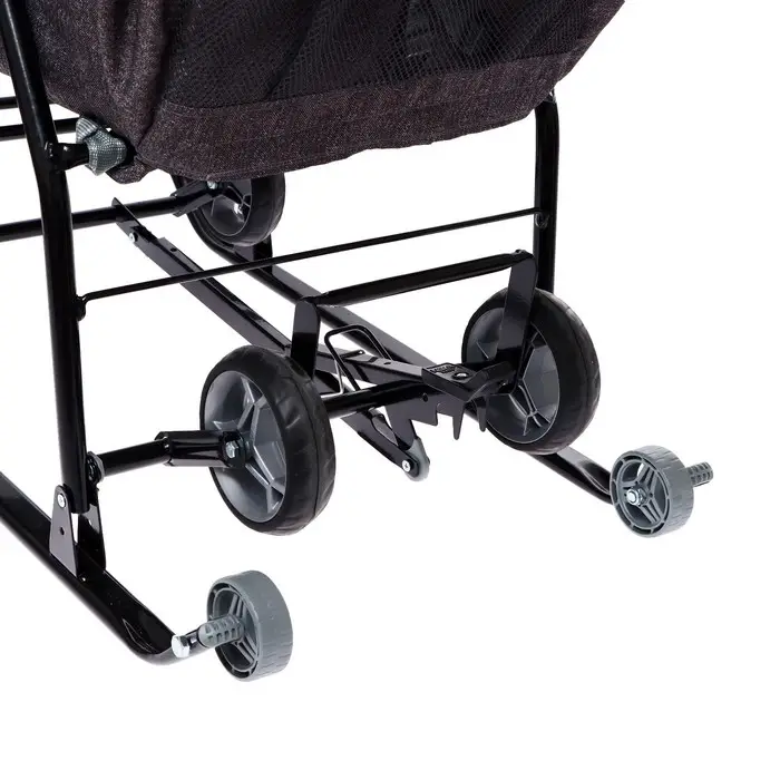 Санки - коляска «Наши детки 6», чехол для ног, муфта, сумка, принт с ламой, серый Санки - коляска «Наши детки 6», чехол для ног, муфта, сумка, принт с ламой, серый