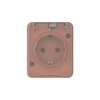 AtlasDesign PROFI IP54 О/У РОЗЕТКА с заземлением со шторками 16А 250В, ТЕРРАКОТОВЫЙ