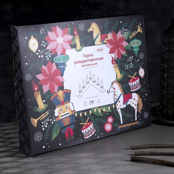 Светодиодная фигура «Рождественская горка» 39 × 29 × 4.5 см, дерево, 220 В, свечение тёплое белое Светодиодная фигура «Рождественская горка» 39 × 29 × 4.5 см, дерево, 220 В, свечение тёплое белое