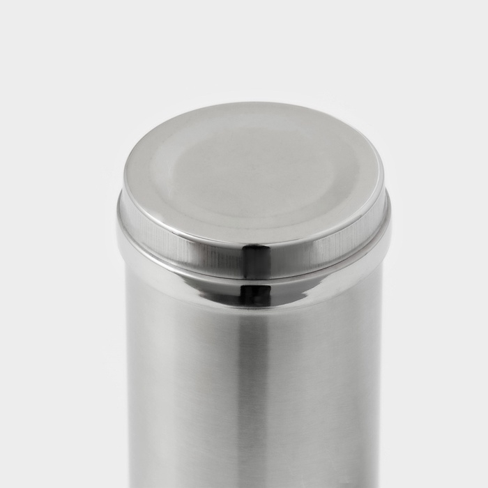 Баночка для сахарной пудры и корицы, 400 мл, нерржавеющая сталь, серебристая Баночка для сахарной пудры и корицы, 400 мл, нерржавеющая сталь, серебристая