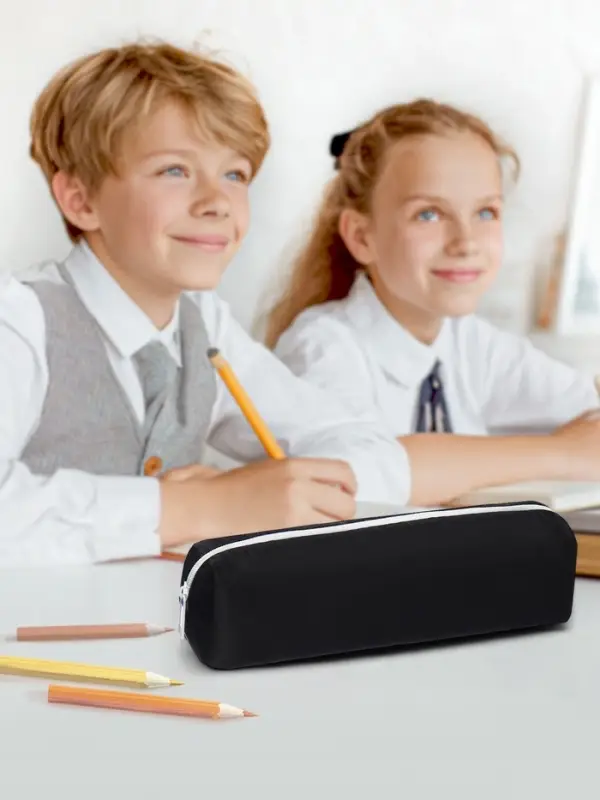 Пенал школьный на молнии Calligrata, 1 отделение, чёрный