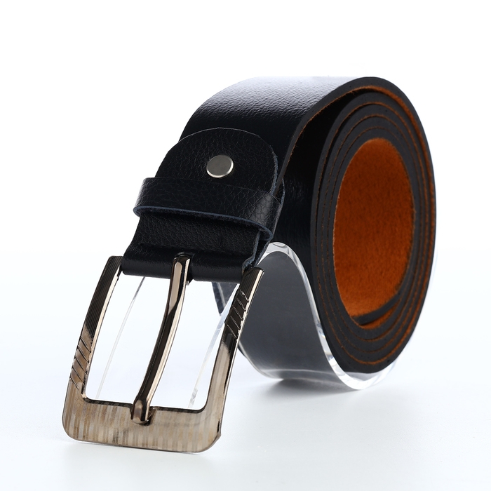 Ремень мужской, винт, ширина 3,5 см, пряжка металл, цвет чёрный Ремень мужской, винт, ширина 3,5 см, пряжка металл, цвет чёрный