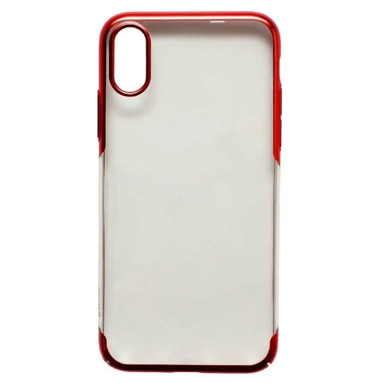 Чехол Iph XS Baseus Glitter Case с рамкой красный Чехол Iph XS Baseus Glitter Case с рамкой красный