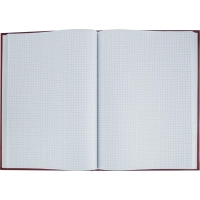 Книга учета Attache А4 96л в клетку блок офсет, бумвинил бордовый
