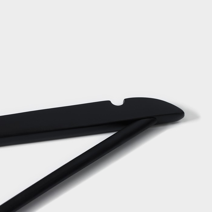 Плечики - вешалки для одежды Доляна, 44,5х23 см, 3 шт, с перекладиной, широкие плечики, деревянные сорт B, цвет чёрный Плечики - вешалки для одежды Доляна, 44,5х23 см, 3 шт, с перекладиной, широкие плечики, деревянные сорт B, цвет чёрный