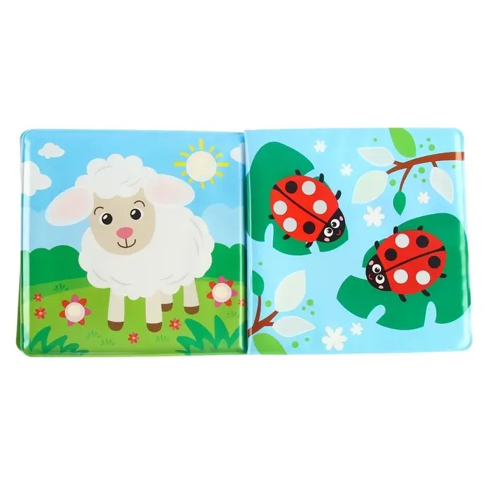 Книжка - игрушка для ванны Крошка Я &laquo;Рисуем пальчиками: животные фермы&raquo;, водная раскраска