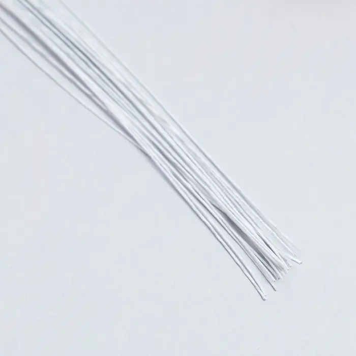 Флористическая проволока в бумажной оплётке &laquo;Белая&raquo;, длина 36 см, 0.55 мм, набор 20 шт.