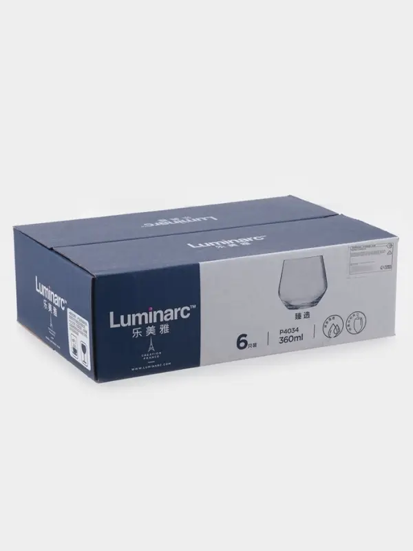 Набор стаканов Luminarc VAL SURLOIRE, 360 мл, 6 шт., стекло, прозрачный