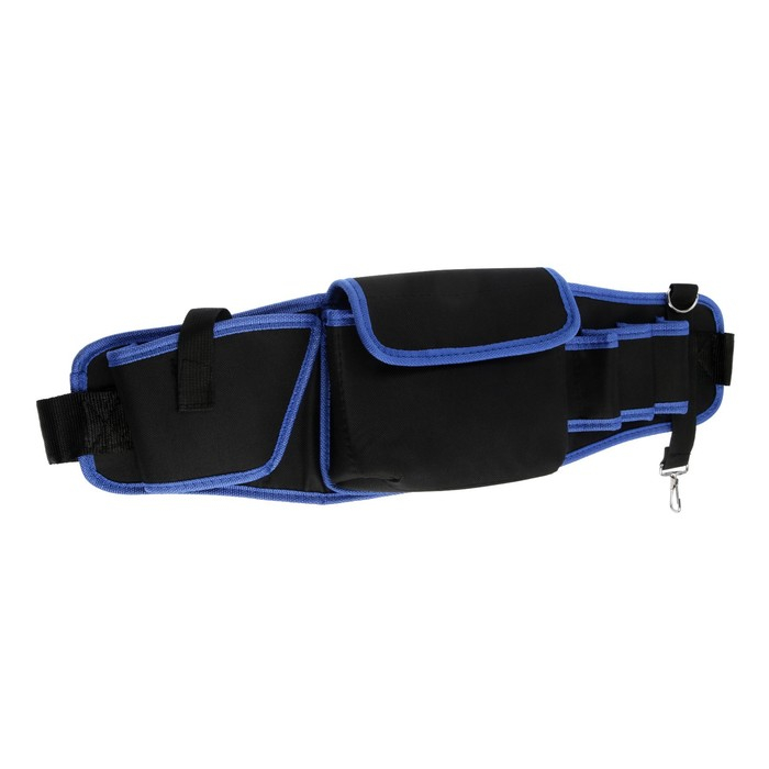 Сумка для инструментов ТУНДРА на пояс, 3 петли, карман для оснастки, держатель для дрели Сумка для инструментов ТУНДРА на пояс, 3 петли, карман для оснастки, держатель для дрели