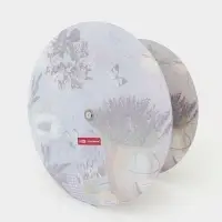 Этажерка - фруктовница круглая Доляна &laquo;Лаванда&raquo;, 2 яруса, d=25/20 см, стекло, цвет сиреневый