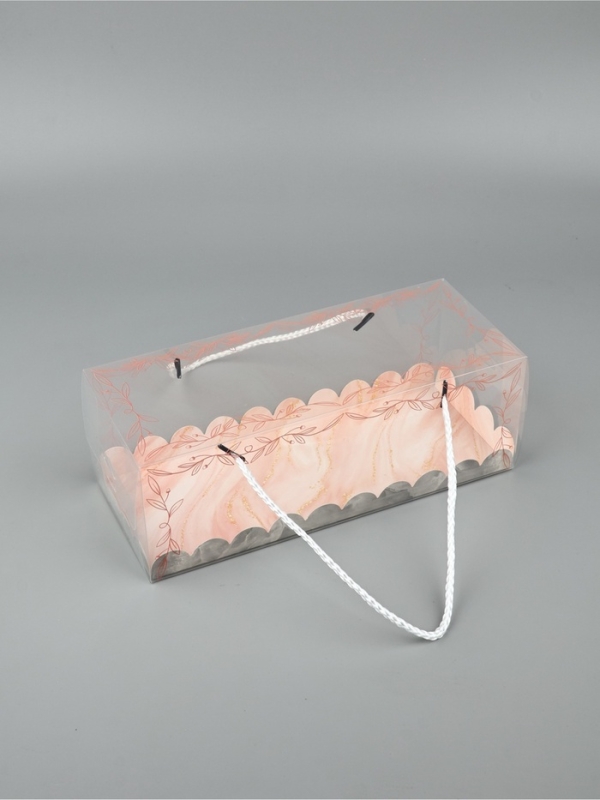 Коробка под зефир c ручками «Мрамор», 27 х 11 х 9,5 см, кондитерская упаковка Коробка под зефир c ручками «Мрамор», 27 х 11 х 9,5 см, кондитерская упаковка