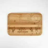 Менажница прямоугольная «Вилочки», бамбук Менажница прямоугольная «Вилочки», бамбук