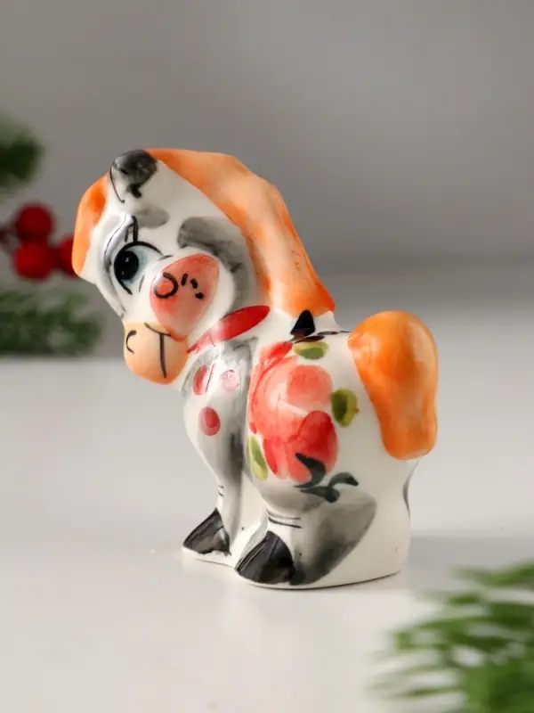 Сувенир Пони, 8х8 см, гжель, цвет Сувенир Пони, 8х8 см, гжель, цвет