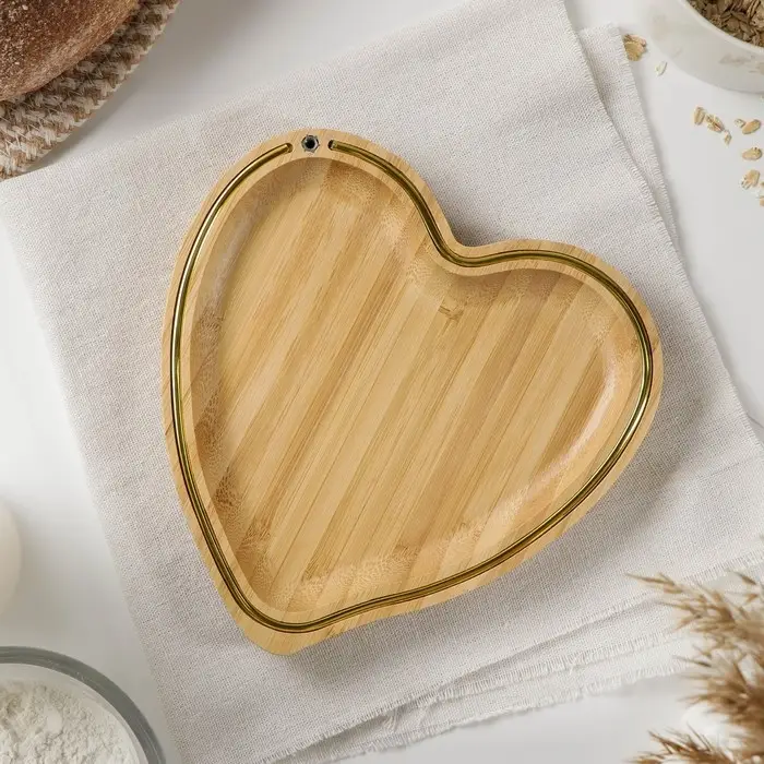 Блюдо для подачи Доляна «Цветение», d=19,5 см, бамбук Блюдо для подачи Доляна «Цветение», d=19,5 см, бамбук