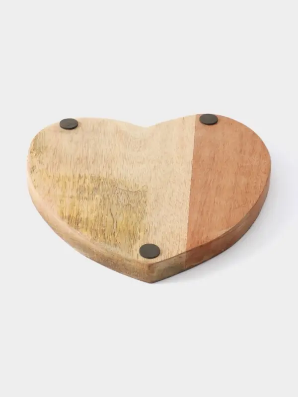 Блюдо в форме сердца &laquo;Крабы&raquo;, 20.5&times;20&times;2.3 см, дерево манго