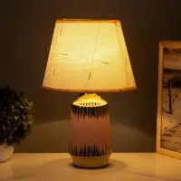 Лампа настольная &laquo;Нереа&raquo; 1&times;40 Вт Е14 розовый/золото 24&times;24&times;40 см