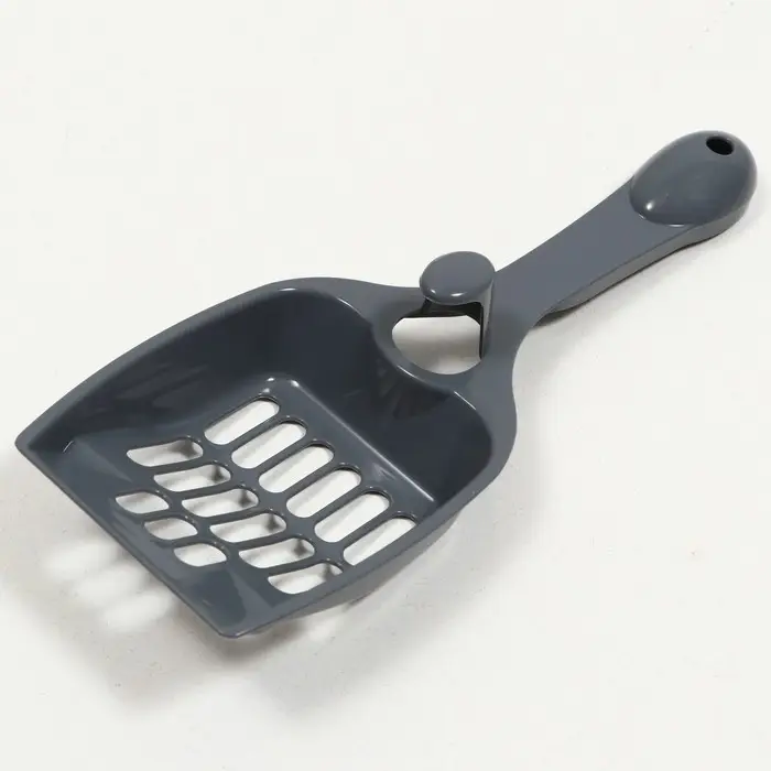 Туалет для кошек &laquo;Сима&raquo; FIX, 30&times;39&times;13.5 с, с бортом и совком, пластик, совок МИКС, серый