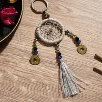 Брелок &laquo;Ловец снов&raquo;, 4&times;15 см, бежевый