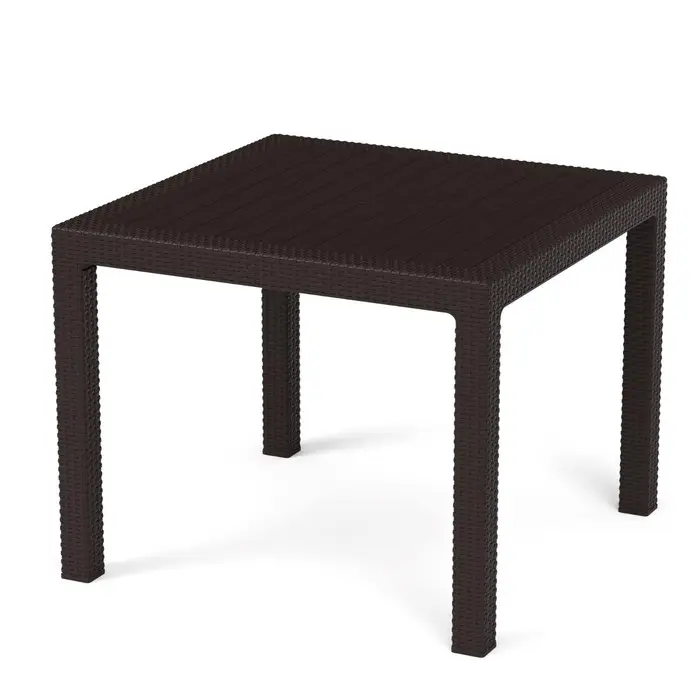 Стол садовый &laquo;Ротанг-плюс&raquo;, 94&times;94&times;74 см, с отверстием под зонт, d=39.5 мм, цвет мокко