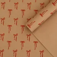 Бумага упаковочная крафт &laquo;Бантики&raquo;, 0.7&times;10 м&plusmn;5%, 70 г