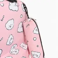 Рюкзак школьный &laquo;Мишки&raquo; для девочки, с пеналом, 3 кармана, 28&times;12&times;43 см, розовый