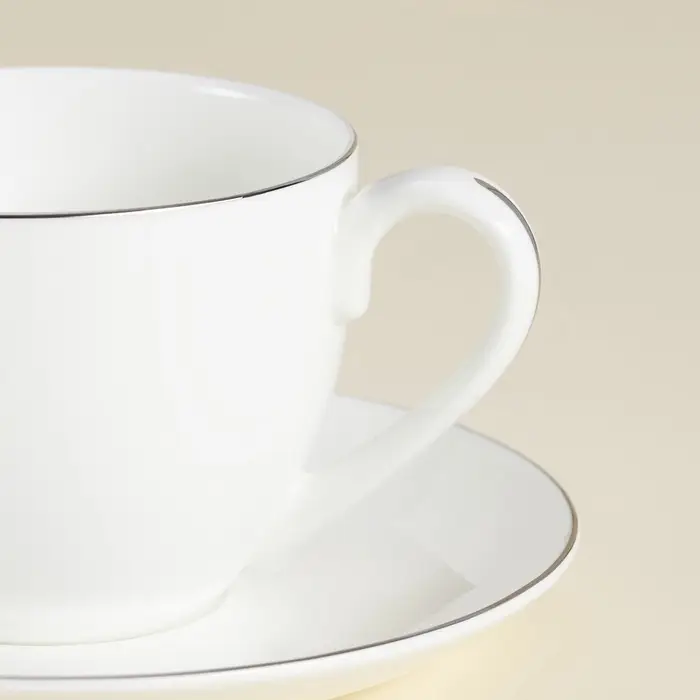 Чайные пары SL Home &laquo;Каскарон&raquo;, 240 мл, набор 2 шт., костяной фарфор, белые