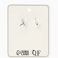 Серьги кольца тройные QF &laquo;Боттега&raquo;, d=3.5, красные