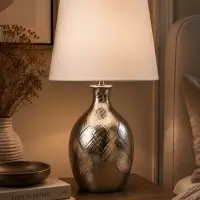Лампа настольная RISALUX &laquo;Чиппер&raquo;, 15 Вт, Е14, серебристая, 30&times;30&times;47 см