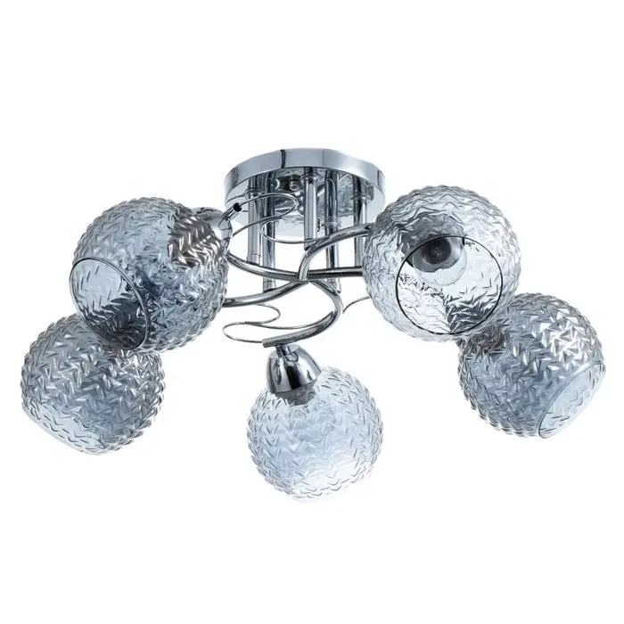 Светильник потолочный BayerLux &laquo;Эрион&raquo;, люстра 5хЕ27, 40 Вт, хром, 56&times;56&times;22 см