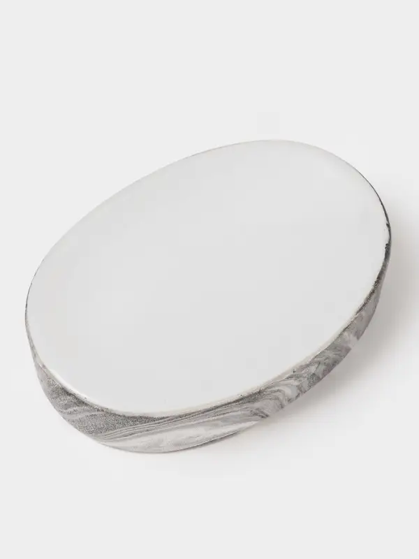 Аксессуары для ванной SAVANNA Stone gray, 4 предмета, дозатор для мыла 390 мл, 2 стакана, мыльница, белые