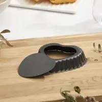 Форма для выпечки «Жаклин. Рифлёное сердце», 11×2 см, съёмное дно, антипригарное покрытие, цвет чёрный Форма для выпечки «Жаклин. Рифлёное сердце», 11×2 см, съёмное дно, антипригарное покрытие, цвет чёрный