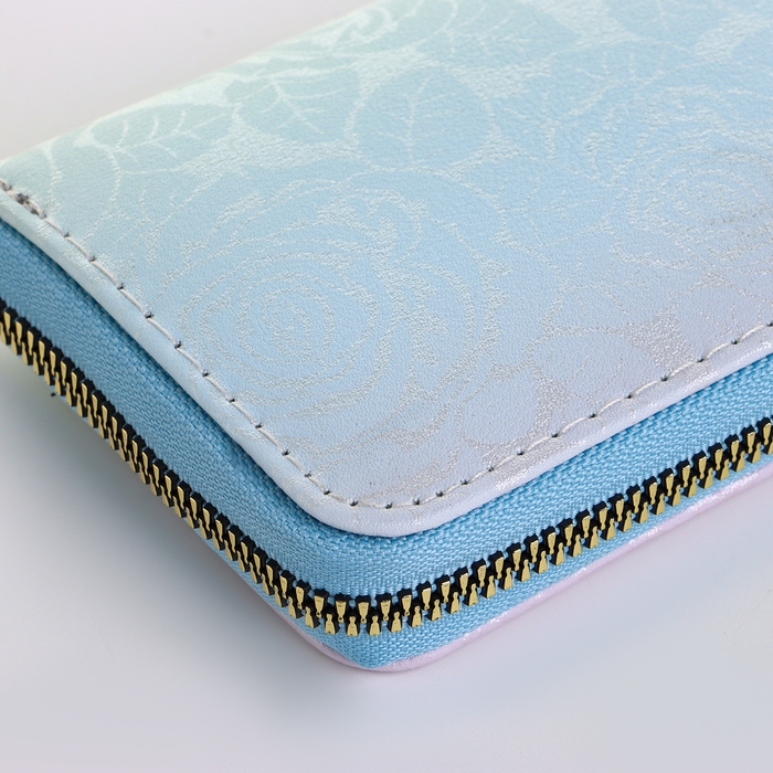 Кошелёк женский на молнии, цвет голубой Кошелёк женский на молнии, цвет голубой