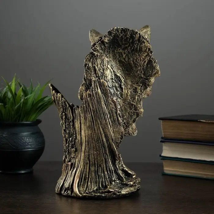 Подставка для бутылки &laquo;Волк&raquo;, под бронзу 14&times;16&times;25 см